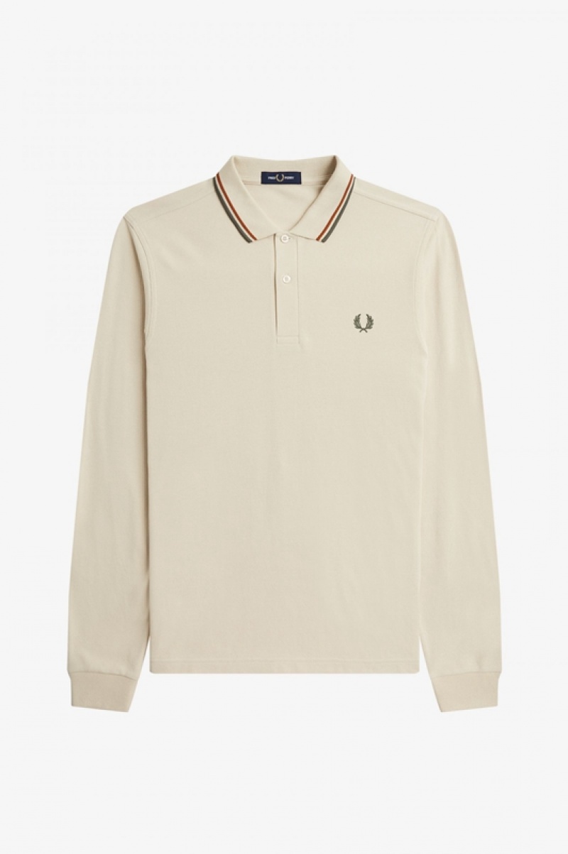 Fred Perry The Fred Perry Men's Shirts Cream | OIW-089627