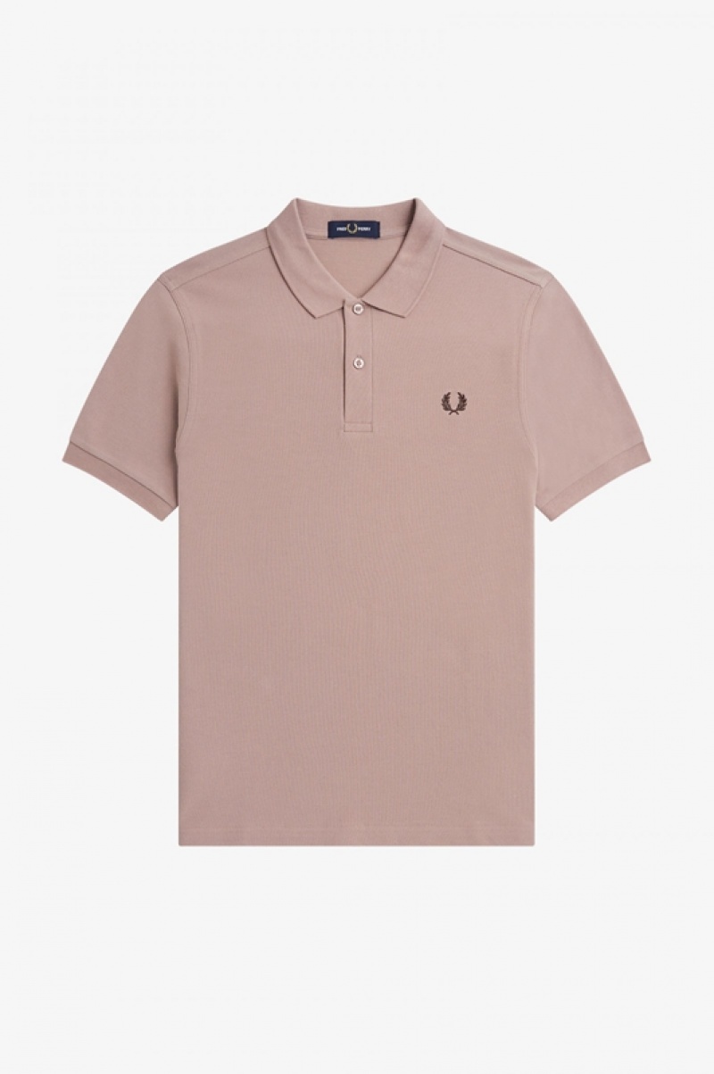 Fred Perry The Fred Perry Men's Shirts Dark Pink | OHK-682375