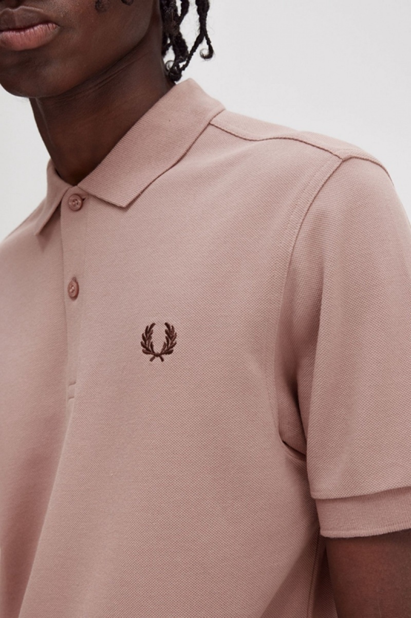 Fred Perry The Fred Perry Men's Shirts Dark Pink | OHK-682375