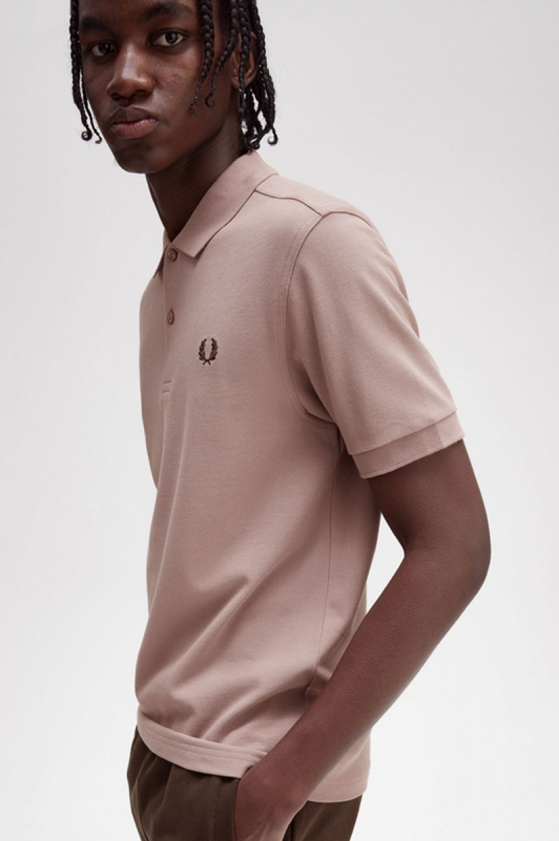 Fred Perry The Fred Perry Men's Shirts Dark Pink | OHK-682375