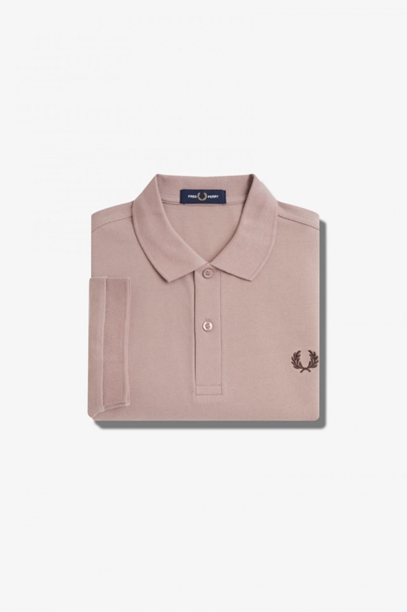 Fred Perry The Fred Perry Men\'s Shirts Dark Pink | OHK-682375