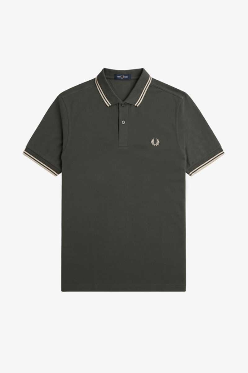 Fred Perry The Fred Perry Men's Shirts Green | SAL-258741