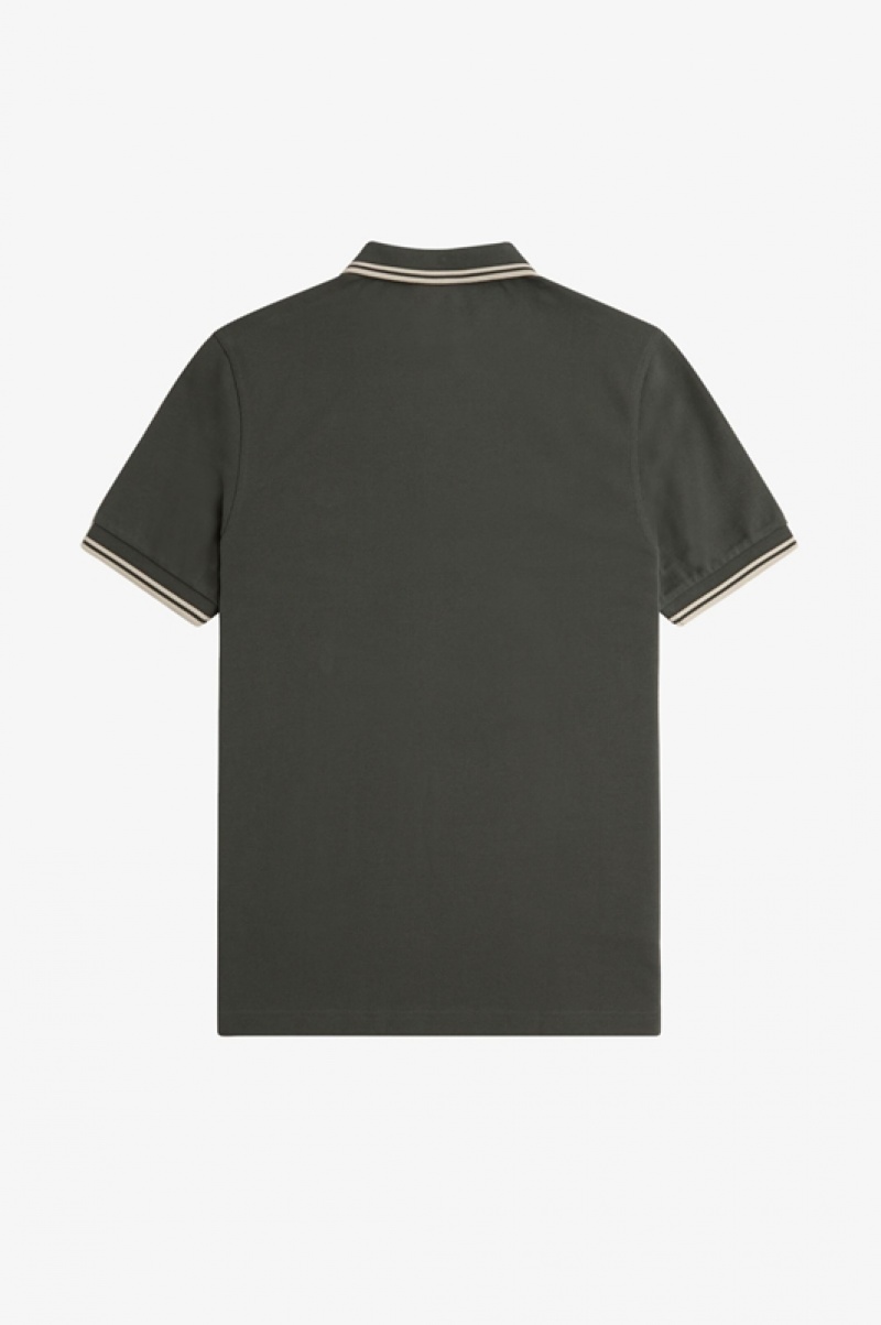 Fred Perry The Fred Perry Men's Shirts Green | SAL-258741