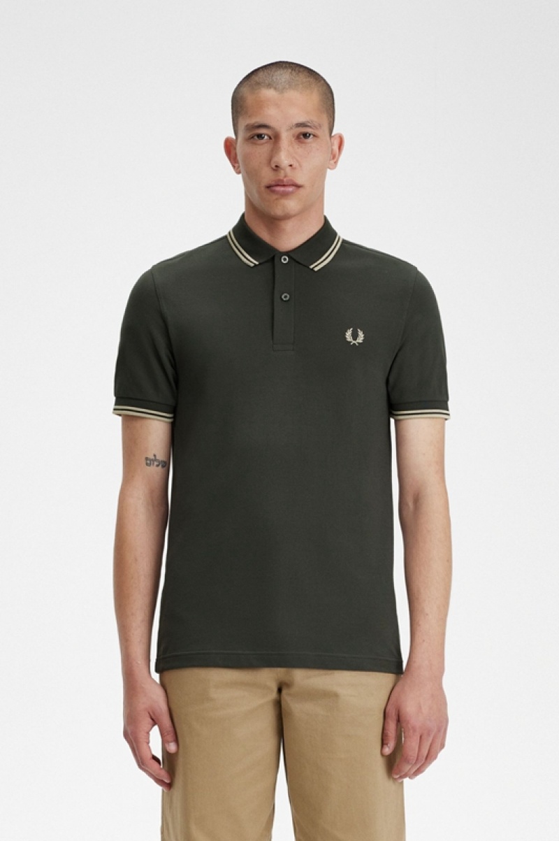 Fred Perry The Fred Perry Men's Shirts Green | SAL-258741