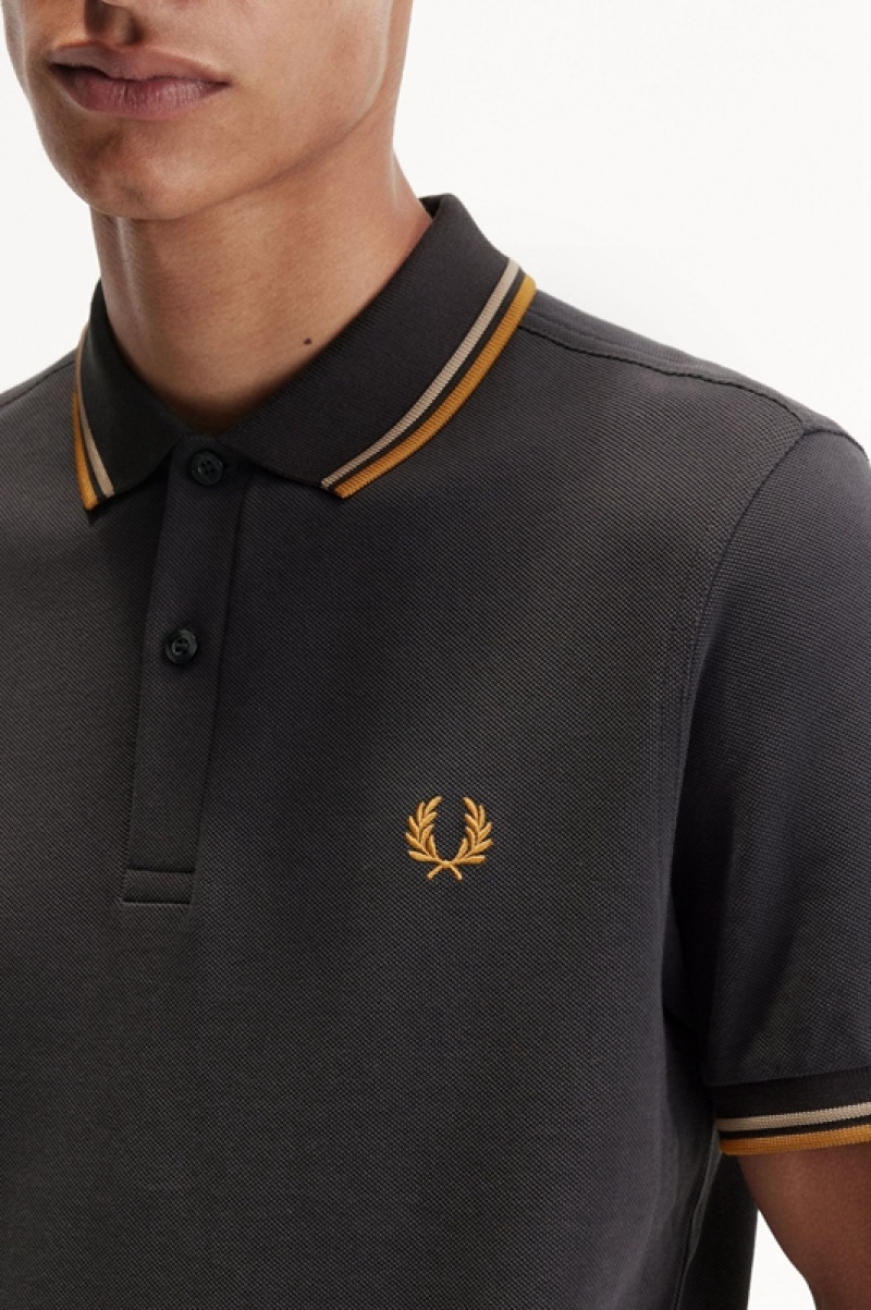 Fred Perry The Fred Perry Men's Shirts Grey | UPM-401957