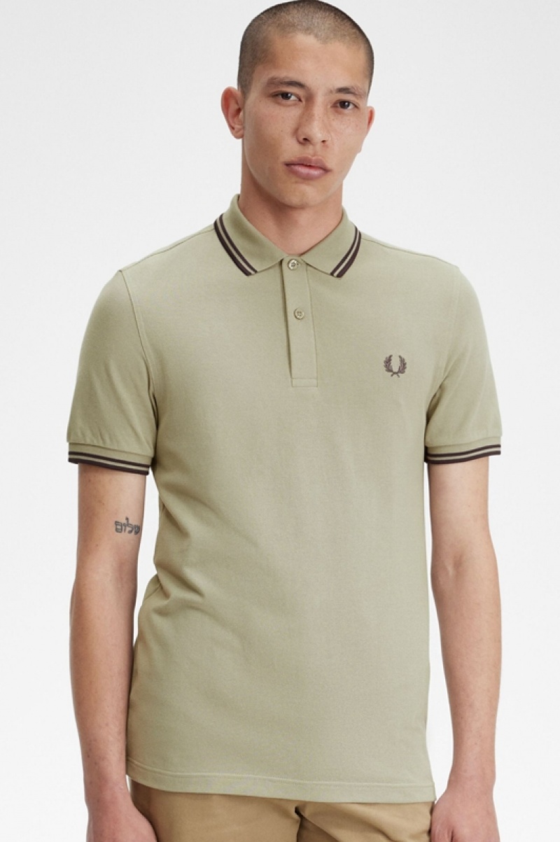 Fred Perry The Fred Perry Men's Shirts Green | CDH-621840