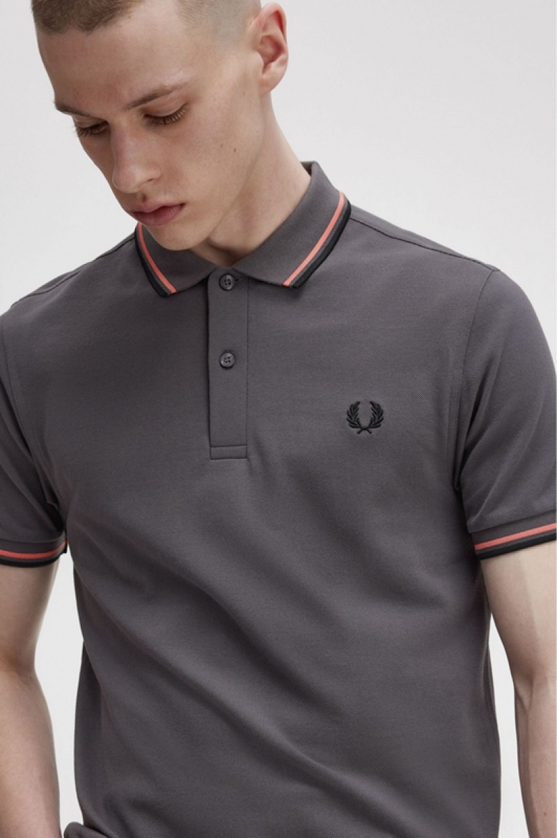 Fred Perry The Fred Perry Men's Shirts Grey | OPZ-210583