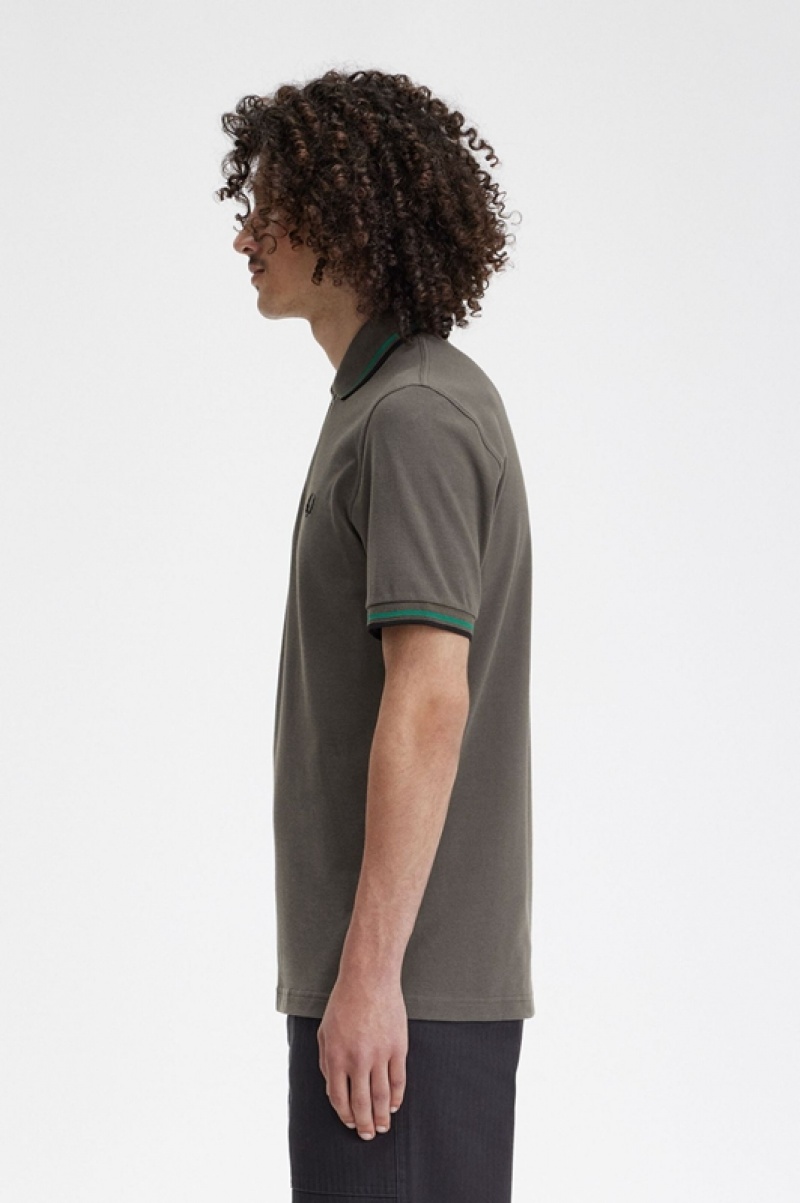 Fred Perry The Fred Perry Men's Shirts Grey | DIG-014532