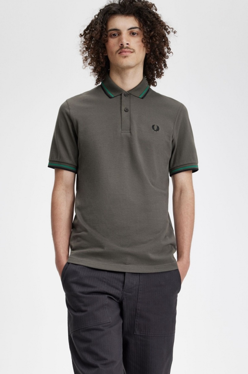 Fred Perry The Fred Perry Men's Shirts Grey | DIG-014532