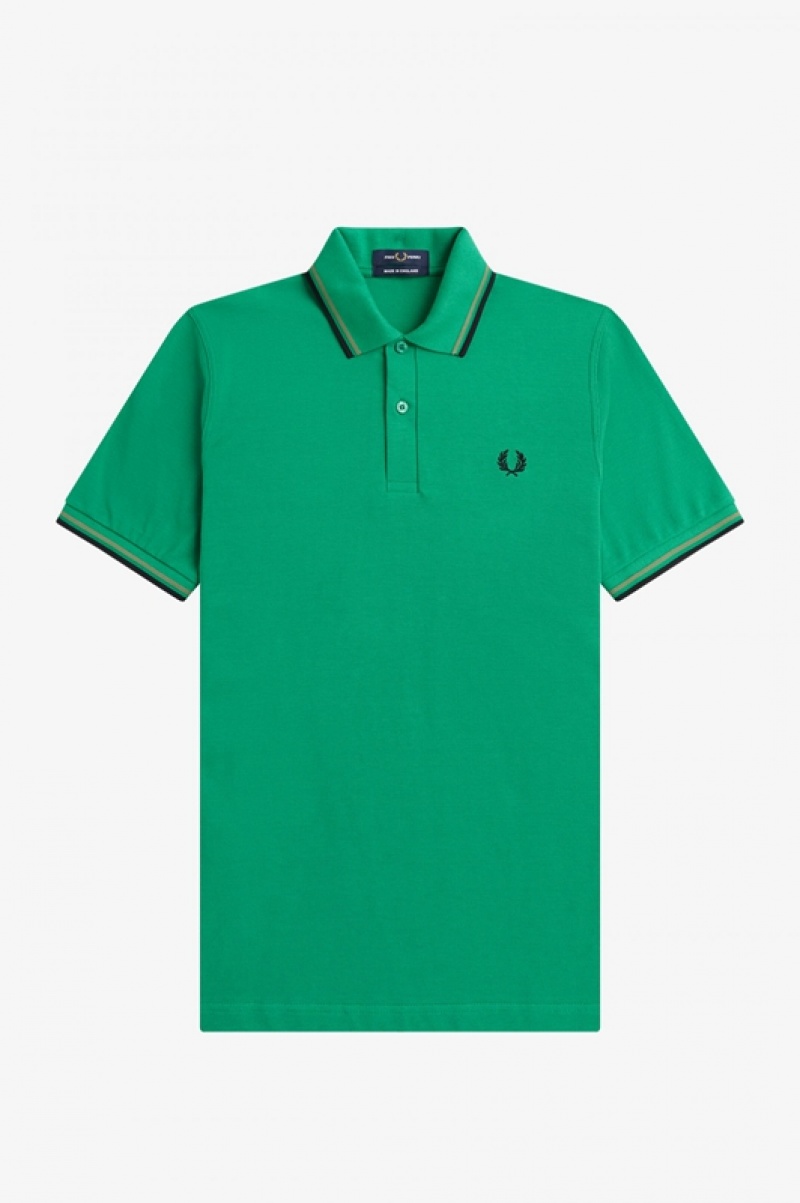 Fred Perry The Fred Perry Men's Shirts Green | NUR-806547