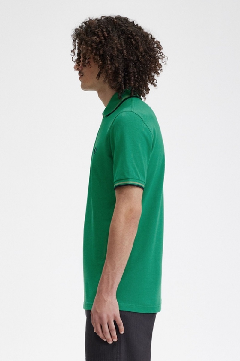 Fred Perry The Fred Perry Men's Shirts Green | NUR-806547