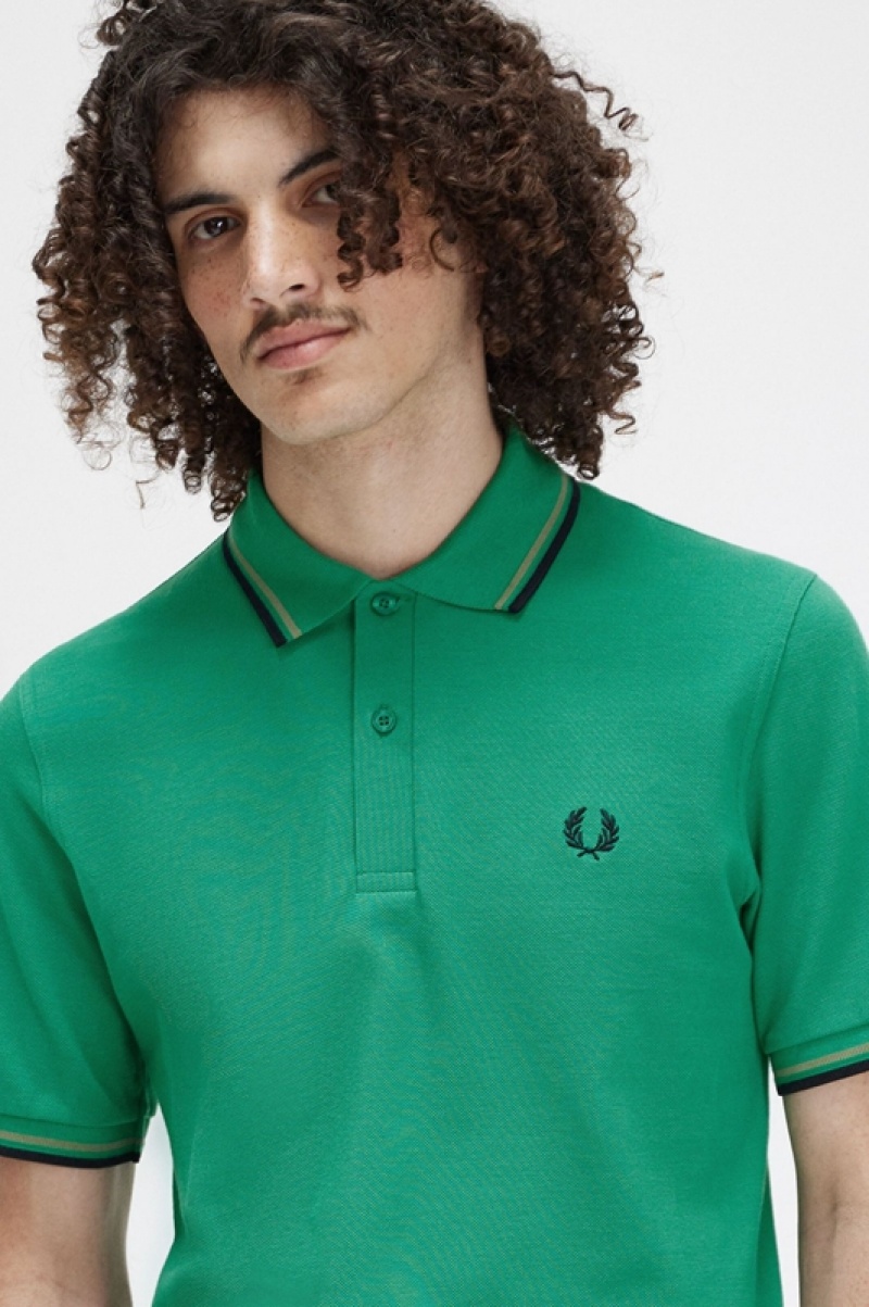 Fred Perry The Fred Perry Men's Shirts Green | NUR-806547