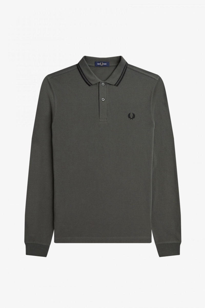 Fred Perry The Fred Perry Men's Shirts Green | KOS-864192