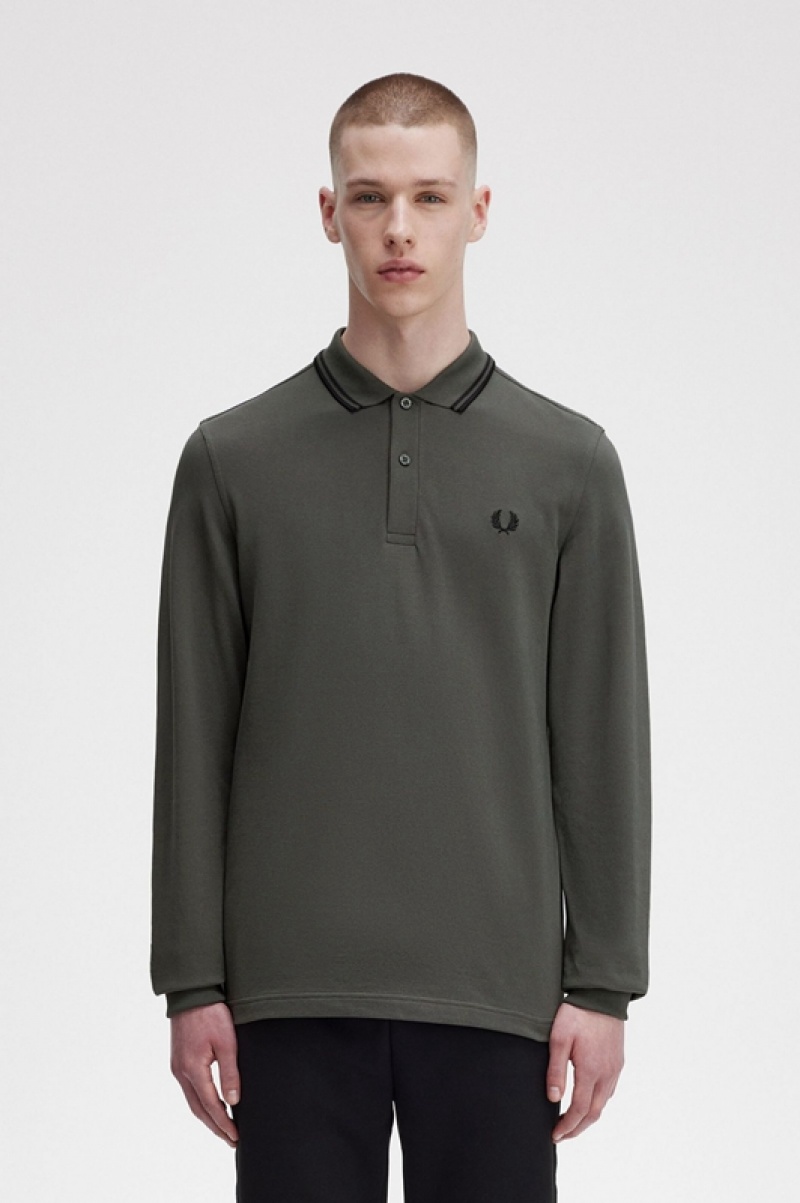 Fred Perry The Fred Perry Men's Shirts Green | KOS-864192