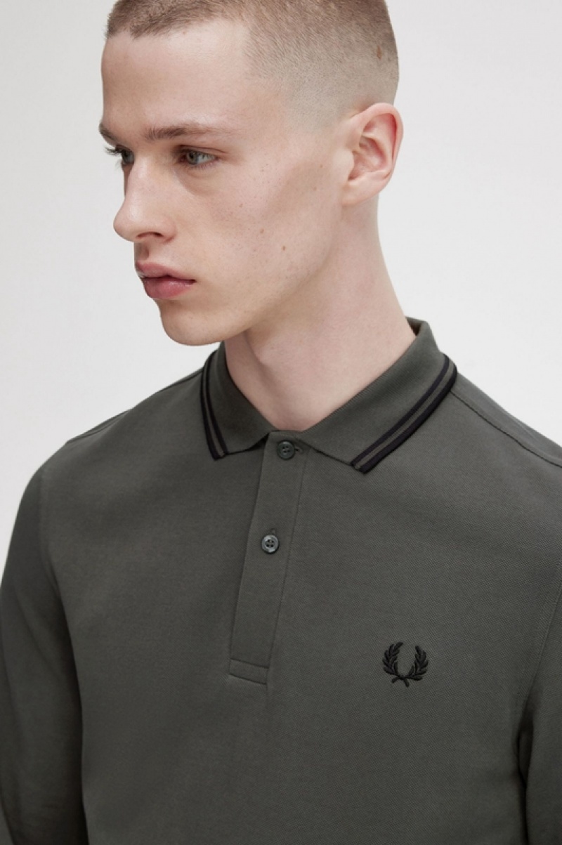 Fred Perry The Fred Perry Men's Shirts Green | KOS-864192