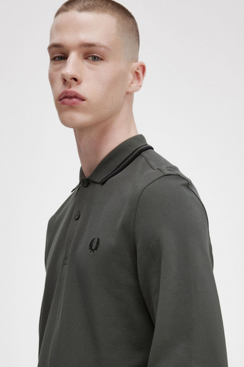 Fred Perry The Fred Perry Men's Shirts Green | KOS-864192