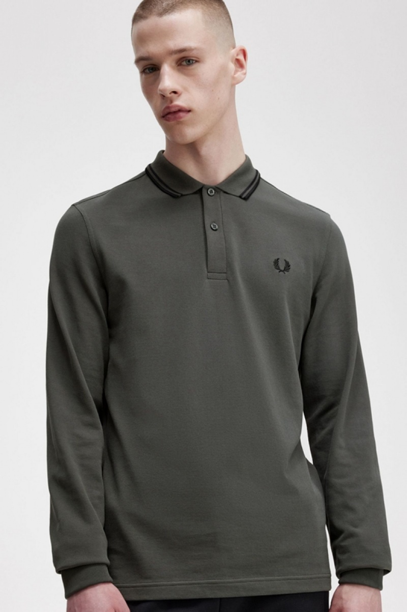 Fred Perry The Fred Perry Men's Shirts Green | KOS-864192