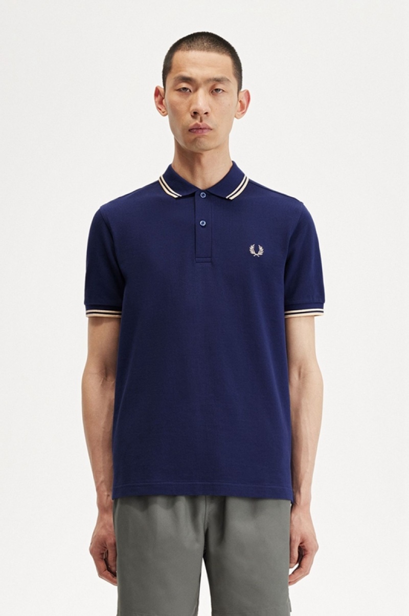 Fred Perry The Fred Perry Men's Shirts Navy | PTZ-647235