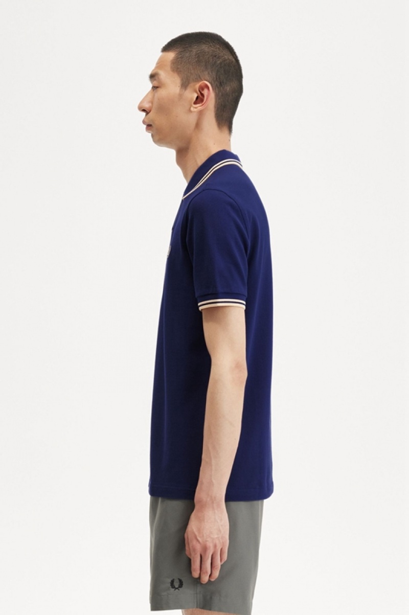 Fred Perry The Fred Perry Men's Shirts Navy | PTZ-647235