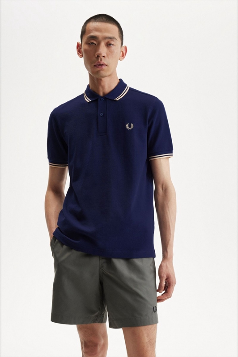 Fred Perry The Fred Perry Men's Shirts Navy | PTZ-647235