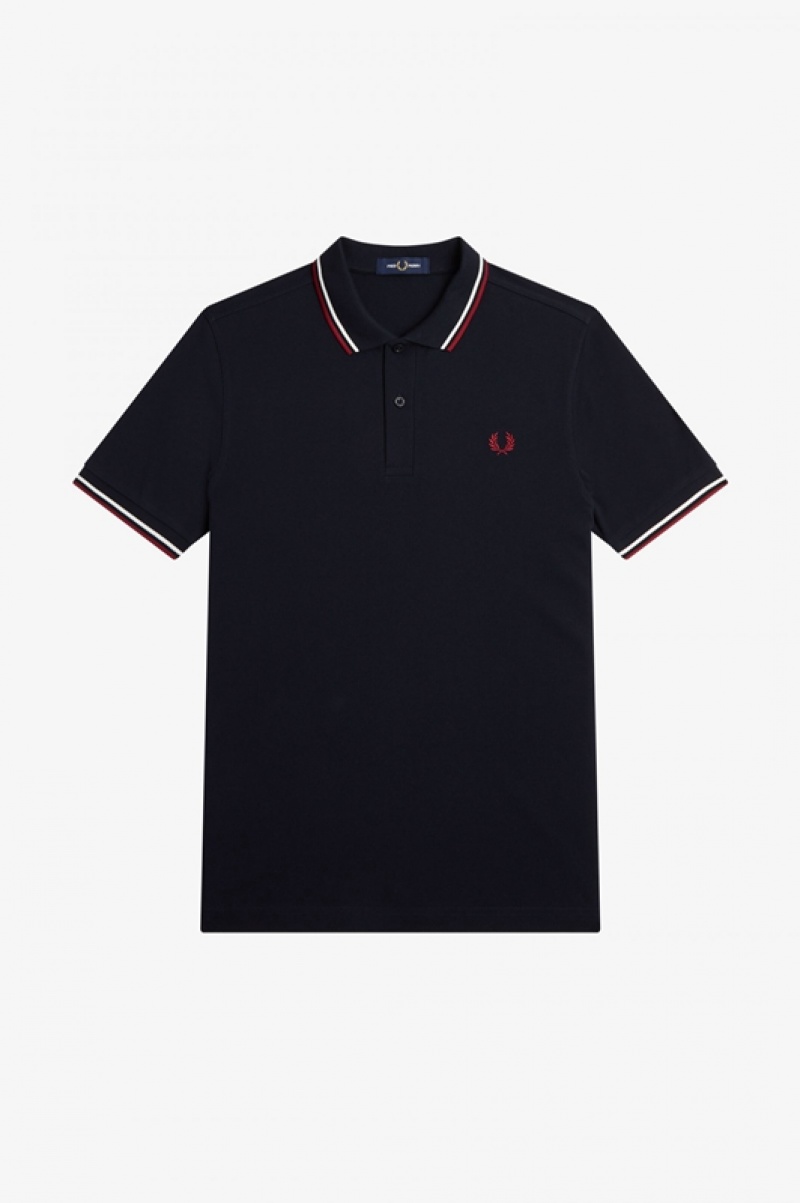 Fred Perry The Fred Perry Men's Shirts Navy | YFK-769413