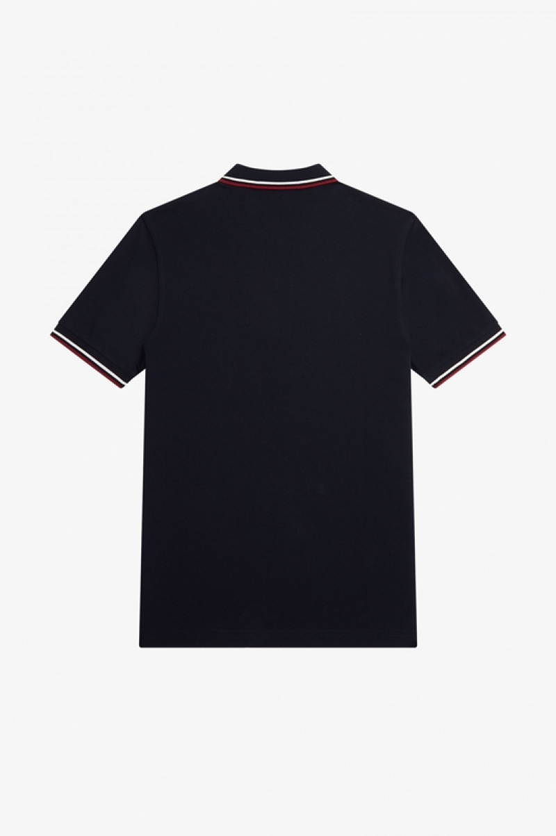 Fred Perry The Fred Perry Men's Shirts Navy | YFK-769413