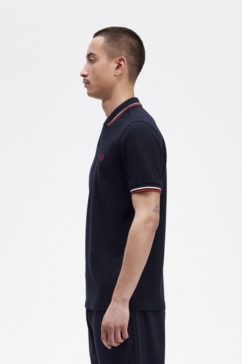 Fred Perry The Fred Perry Men's Shirts Navy | YFK-769413