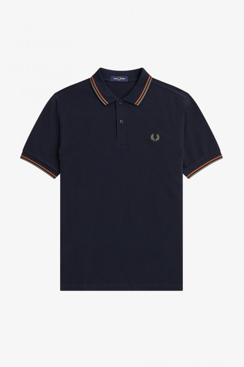 Fred Perry The Fred Perry Men's Shirts Navy | RNO-410329