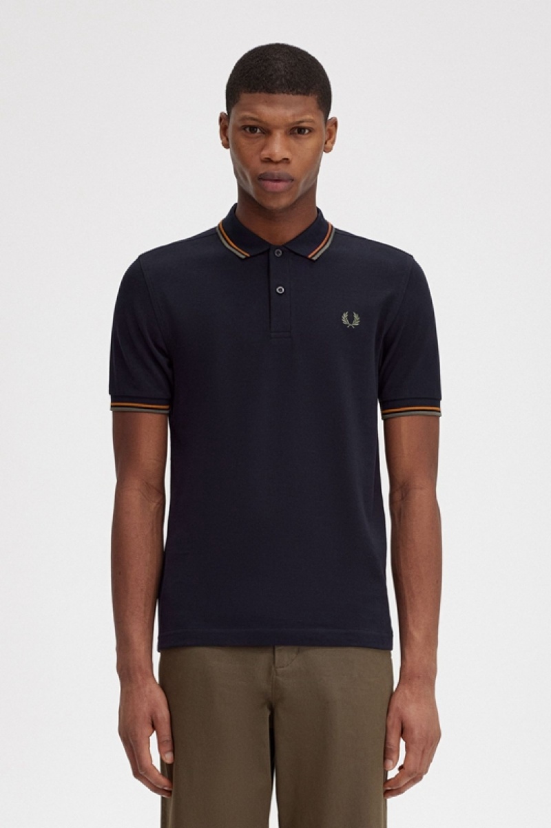 Fred Perry The Fred Perry Men's Shirts Navy | RNO-410329