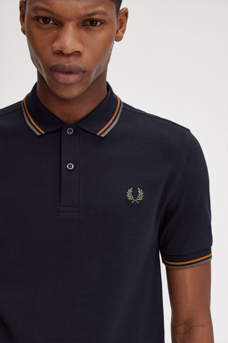 Fred Perry The Fred Perry Men's Shirts Navy | RNO-410329