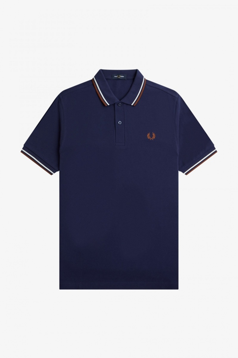 Fred Perry The Fred Perry Men's Shirts Navy | HRZ-218609