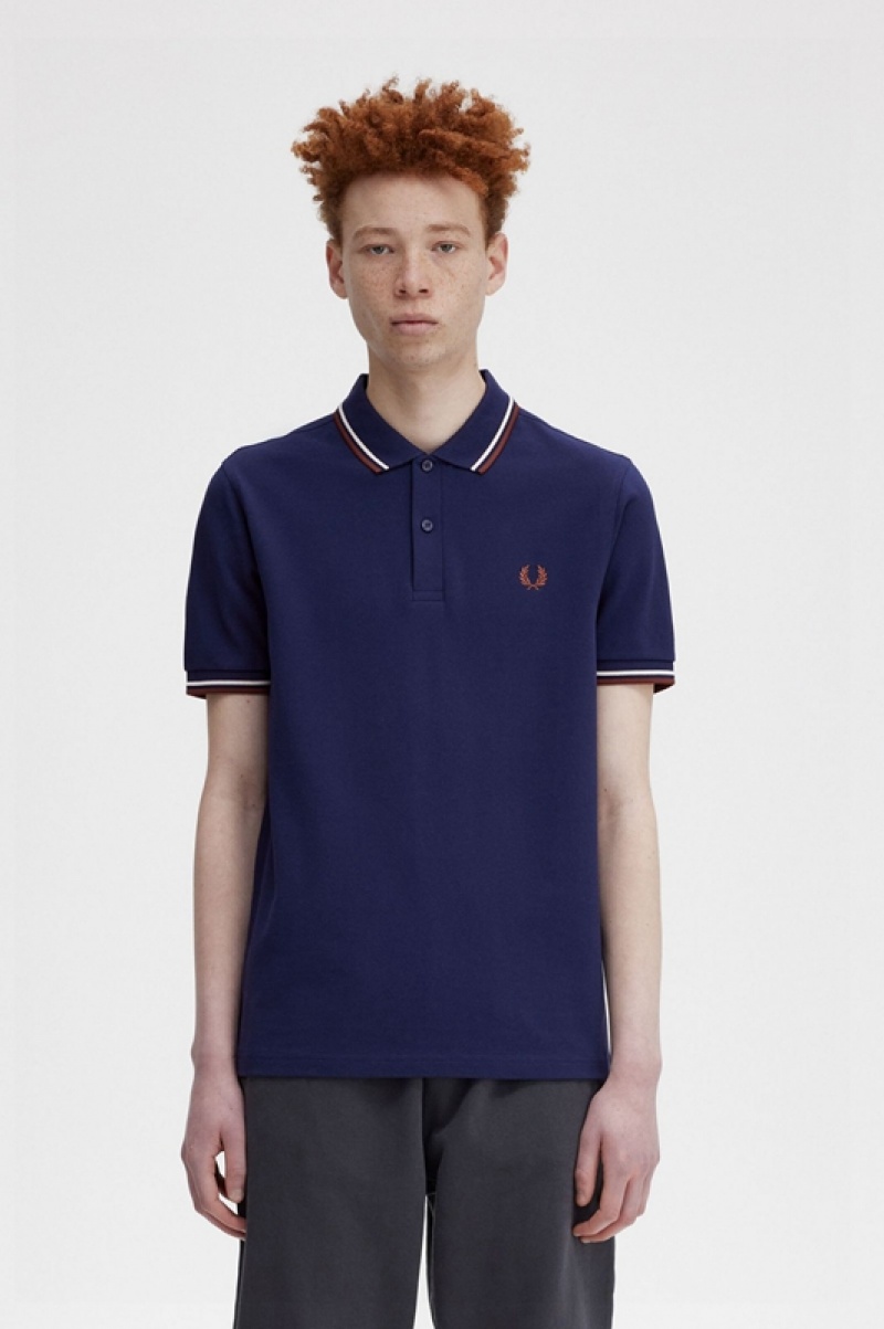 Fred Perry The Fred Perry Men's Shirts Navy | HRZ-218609