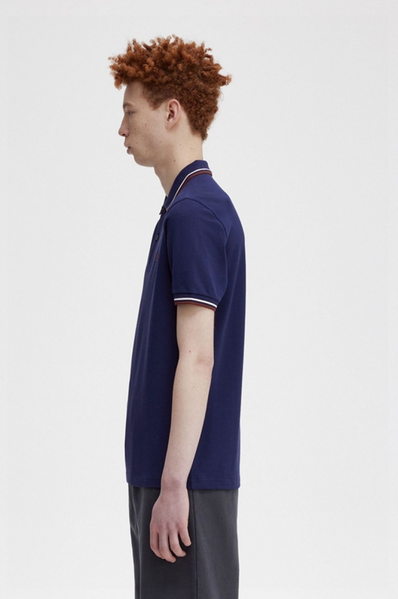 Fred Perry The Fred Perry Men's Shirts Navy | HRZ-218609