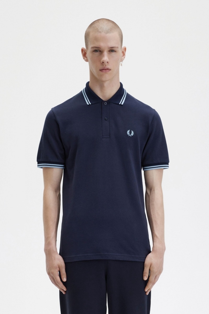 Fred Perry The Fred Perry Men's Shirts Navy | NZQ-063759