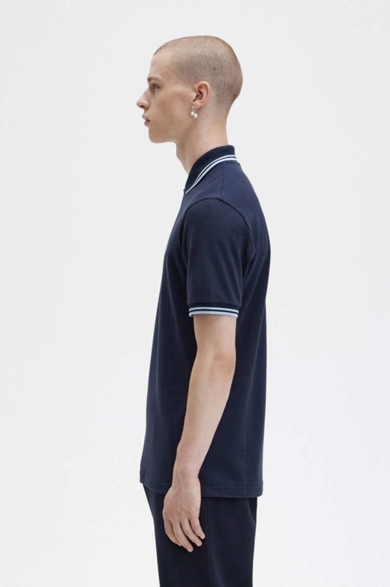 Fred Perry The Fred Perry Men's Shirts Navy | NZQ-063759