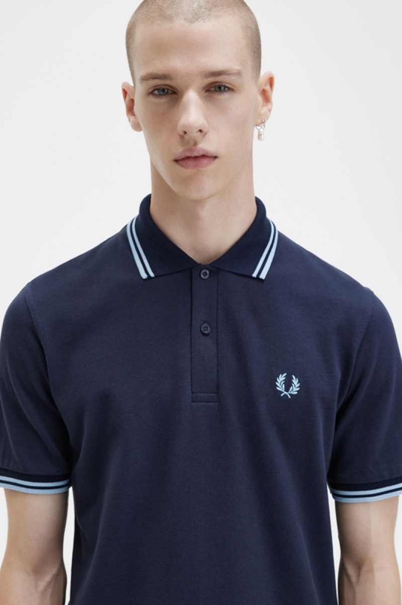 Fred Perry The Fred Perry Men's Shirts Navy | NZQ-063759