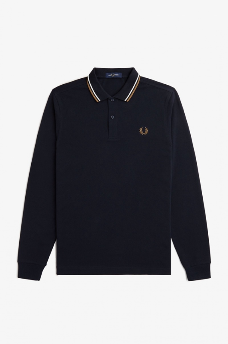 Fred Perry The Fred Perry Men's Shirts Navy | NUC-073182