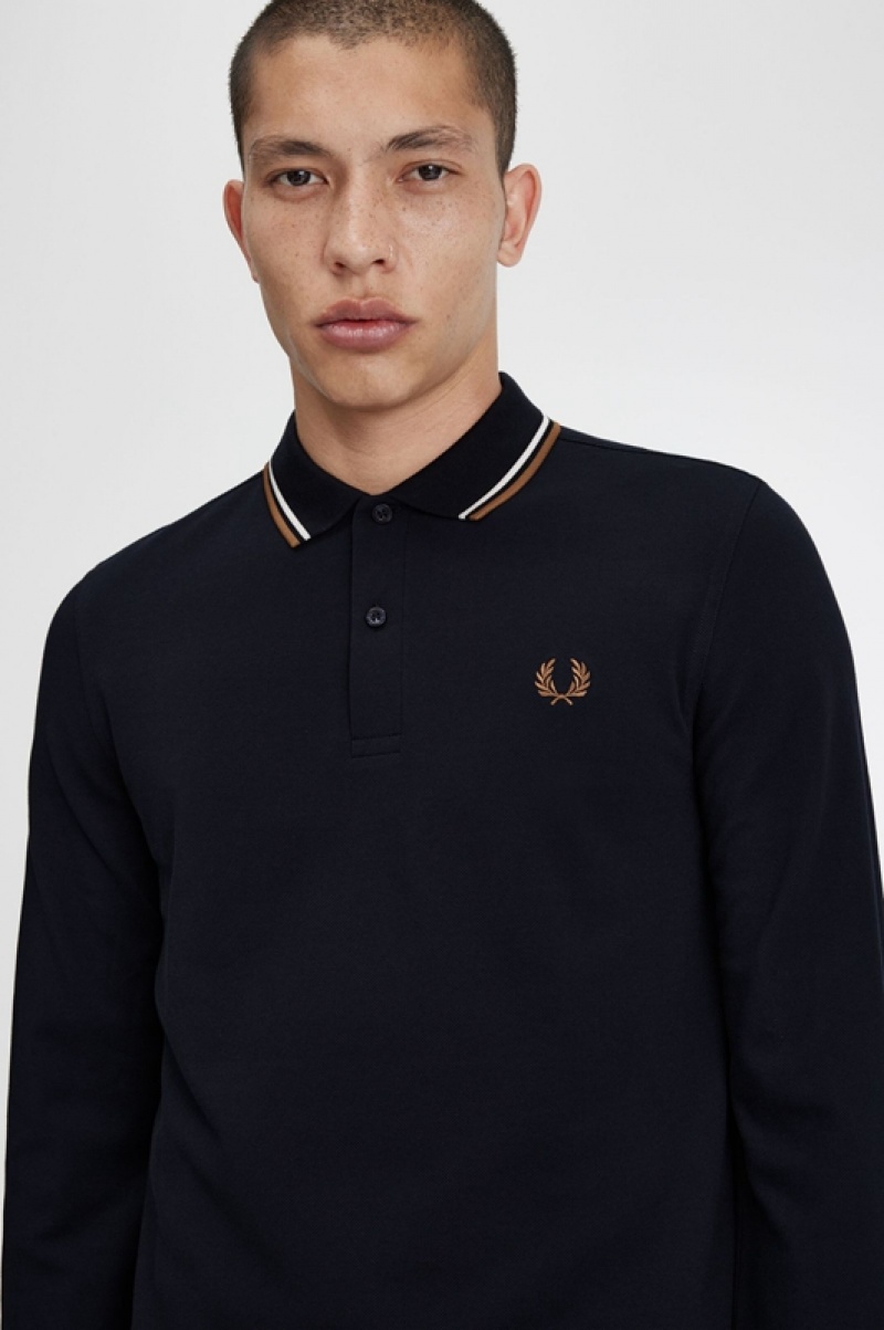 Fred Perry The Fred Perry Men's Shirts Navy | NUC-073182