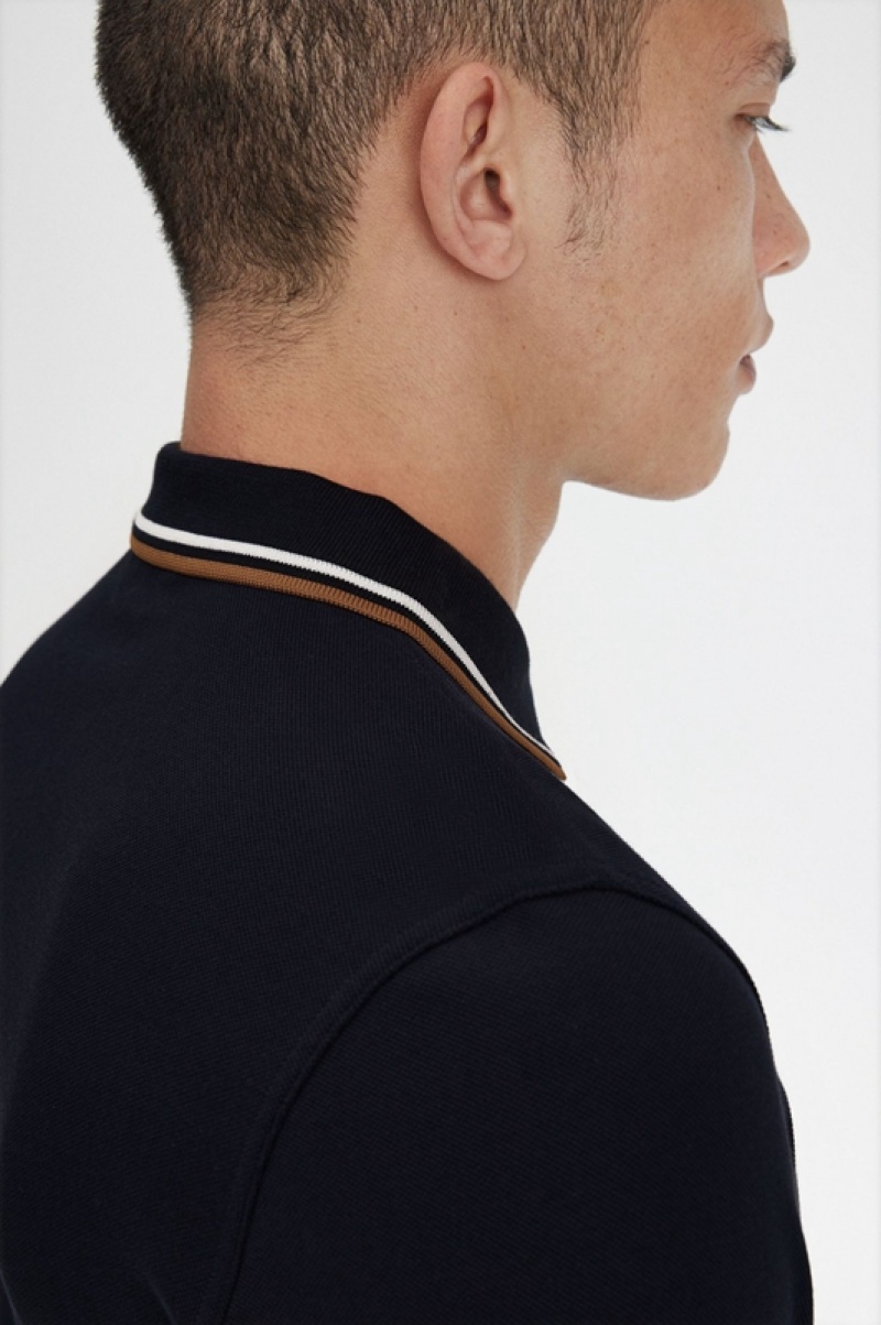 Fred Perry The Fred Perry Men's Shirts Navy | NUC-073182