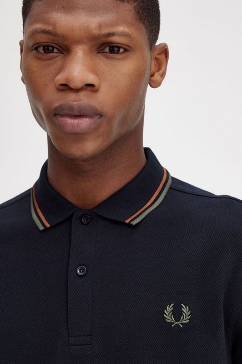 Fred Perry The Fred Perry Men's Shirts Navy | SXY-903675