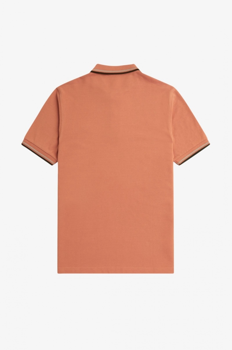 Fred Perry The Fred Perry Men's Shirts Orange | KNS-904652