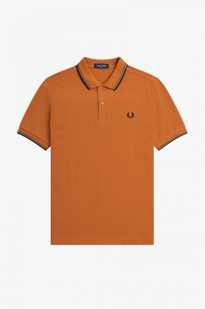 Fred Perry The Fred Perry Men's Shirts Orange | MRT-091852