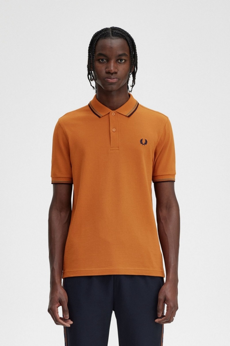 Fred Perry The Fred Perry Men's Shirts Orange | MRT-091852