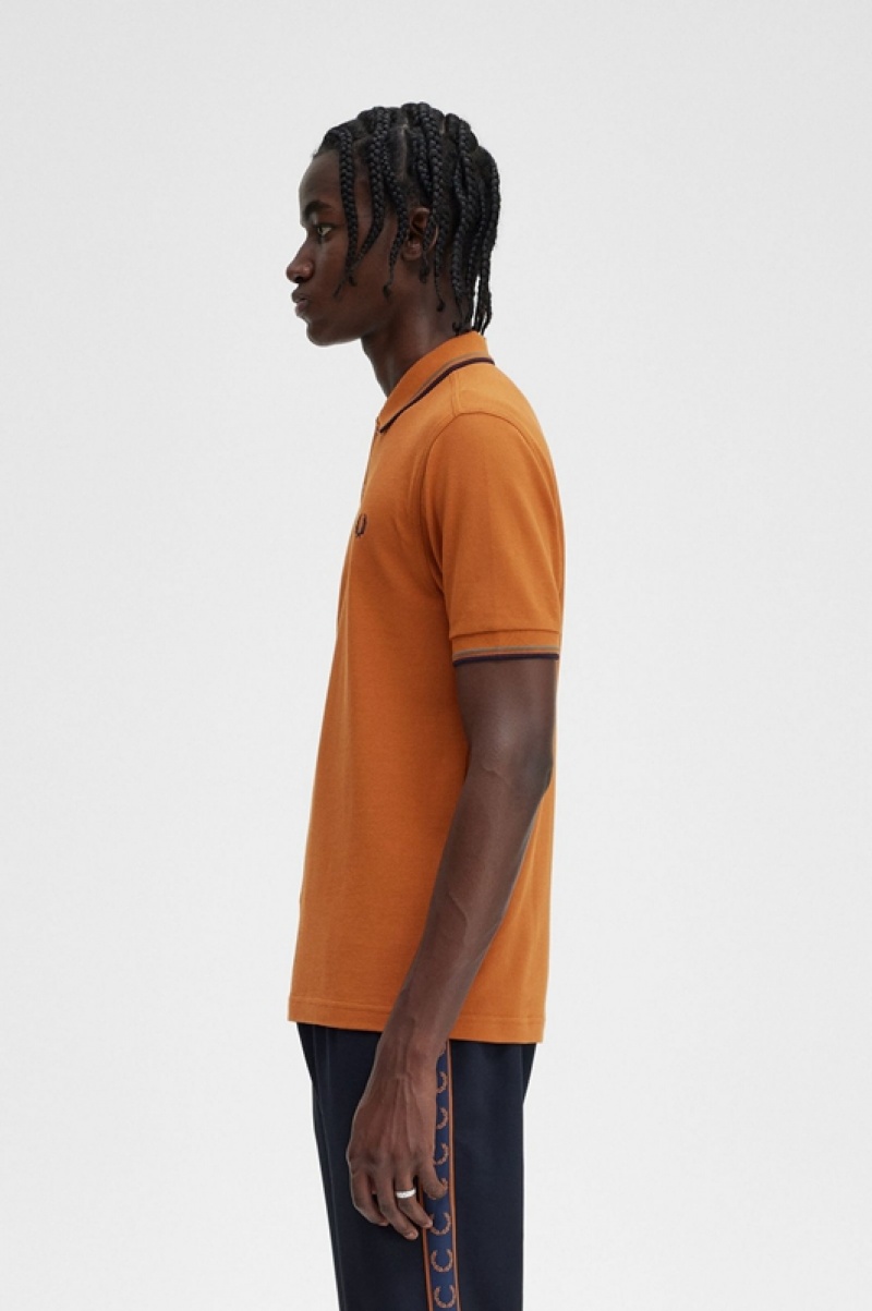 Fred Perry The Fred Perry Men's Shirts Orange | MRT-091852