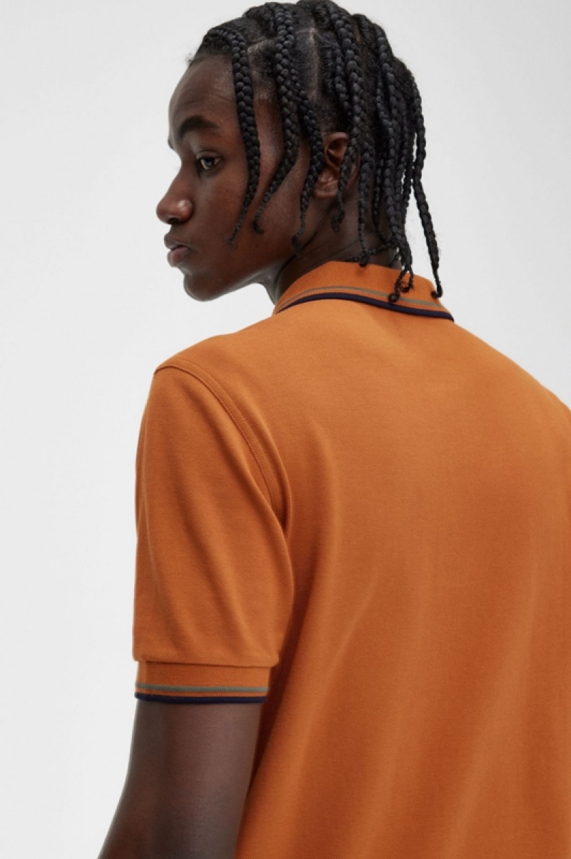 Fred Perry The Fred Perry Men's Shirts Orange | MRT-091852