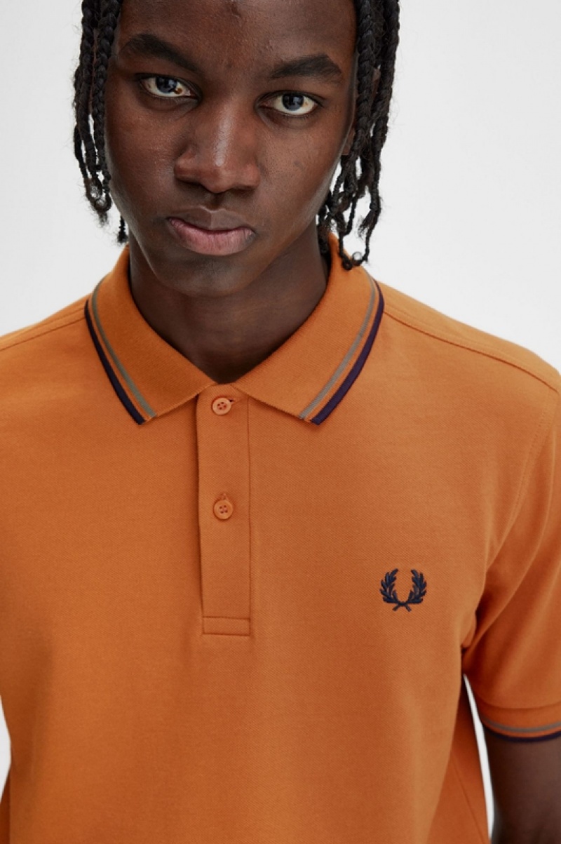 Fred Perry The Fred Perry Men's Shirts Orange | MRT-091852