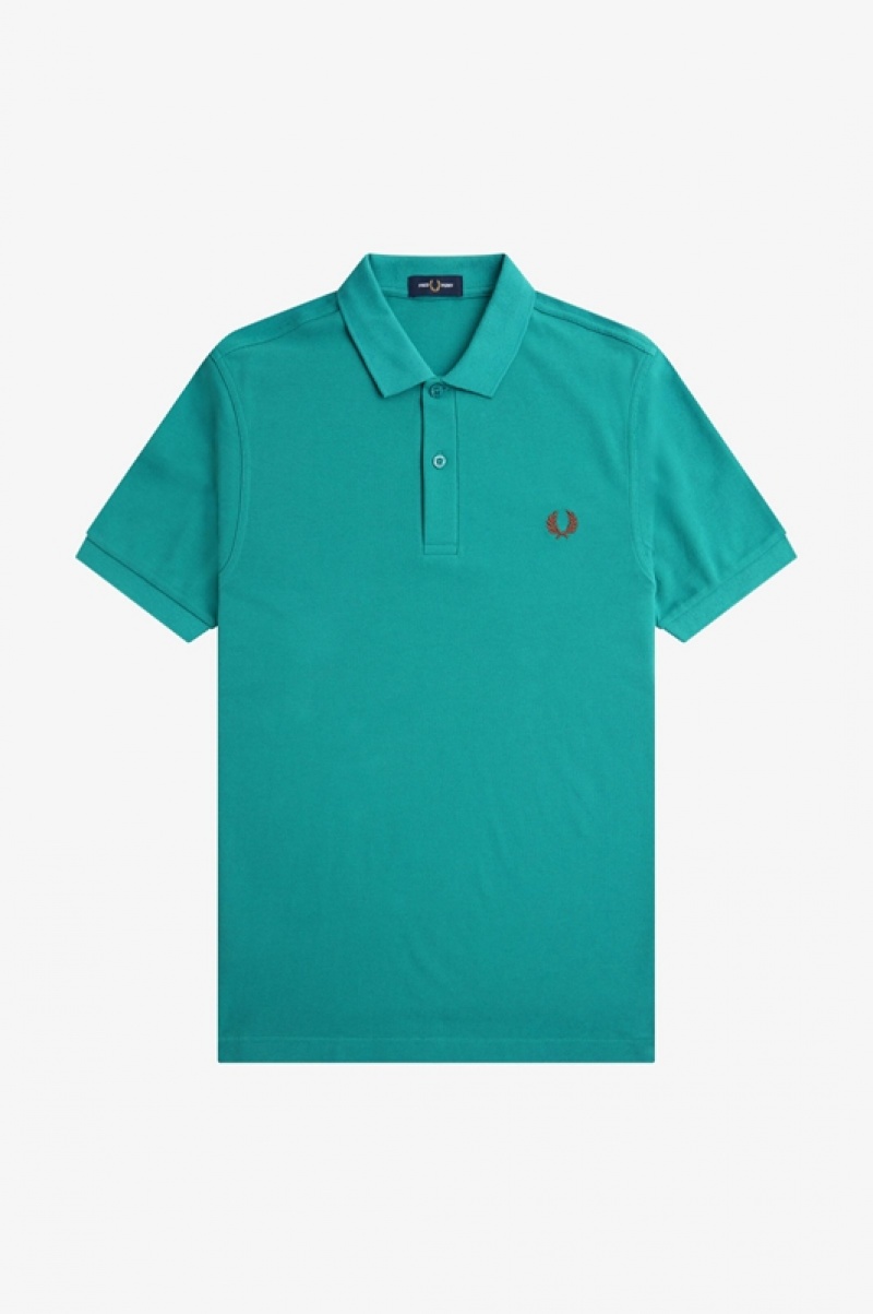 Fred Perry The Fred Perry Men's Shirts Turquoise | NHF-681027