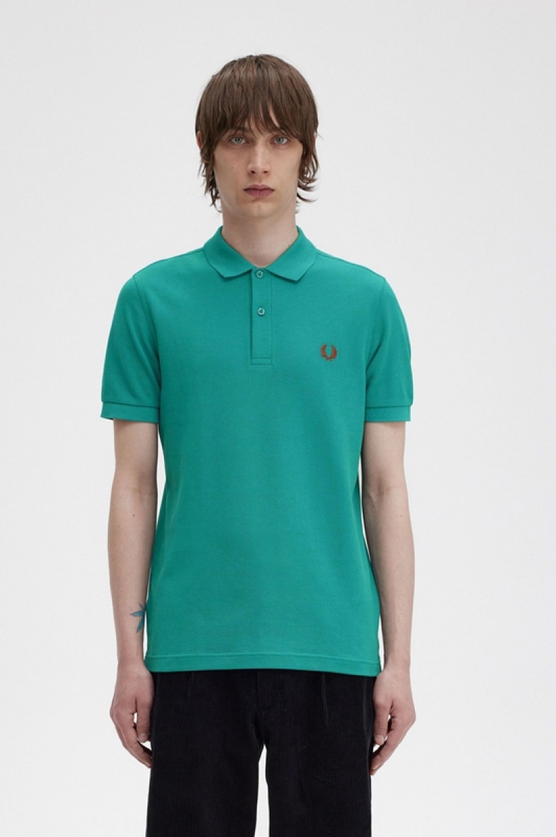 Fred Perry The Fred Perry Men's Shirts Turquoise | NHF-681027