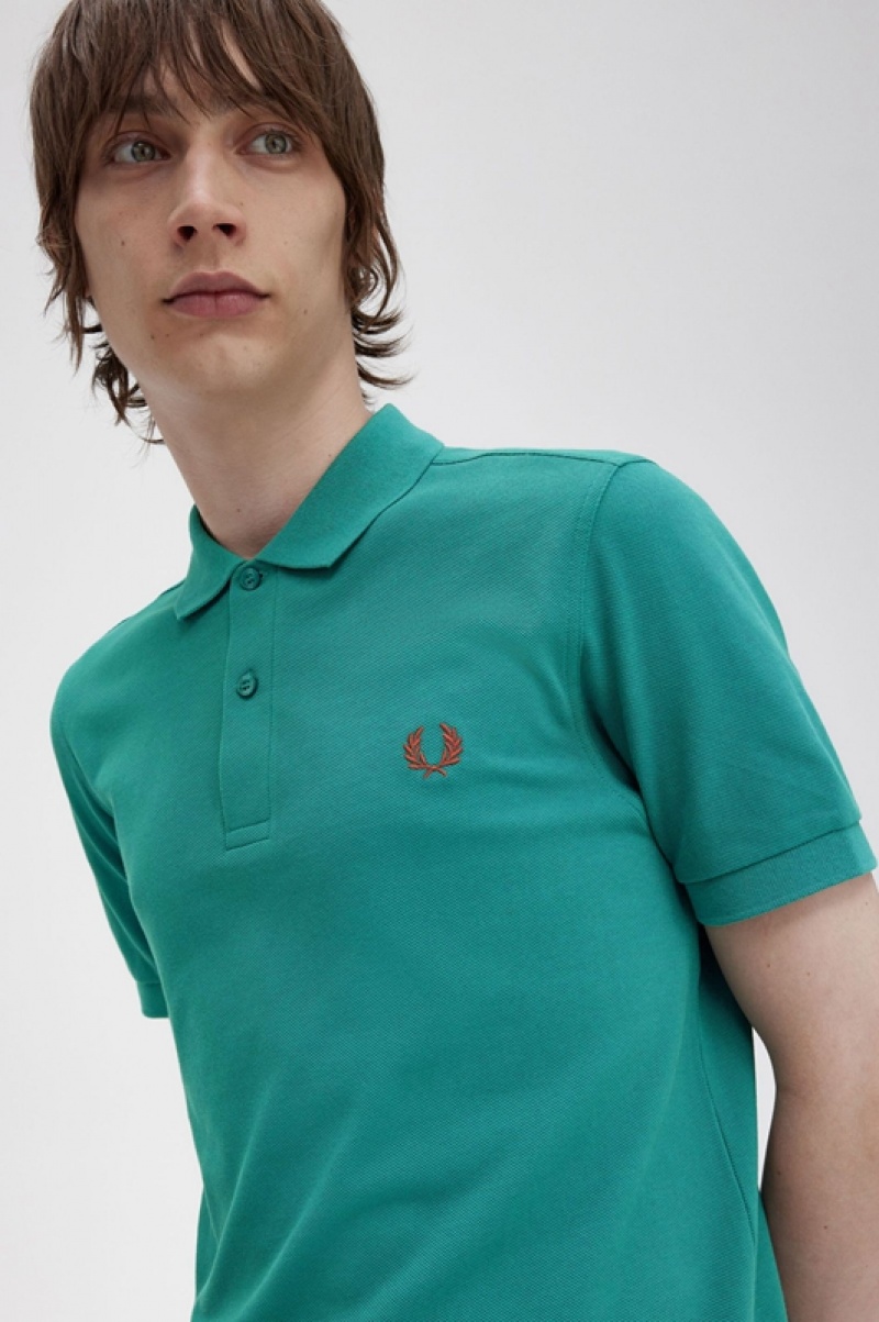 Fred Perry The Fred Perry Men's Shirts Turquoise | NHF-681027