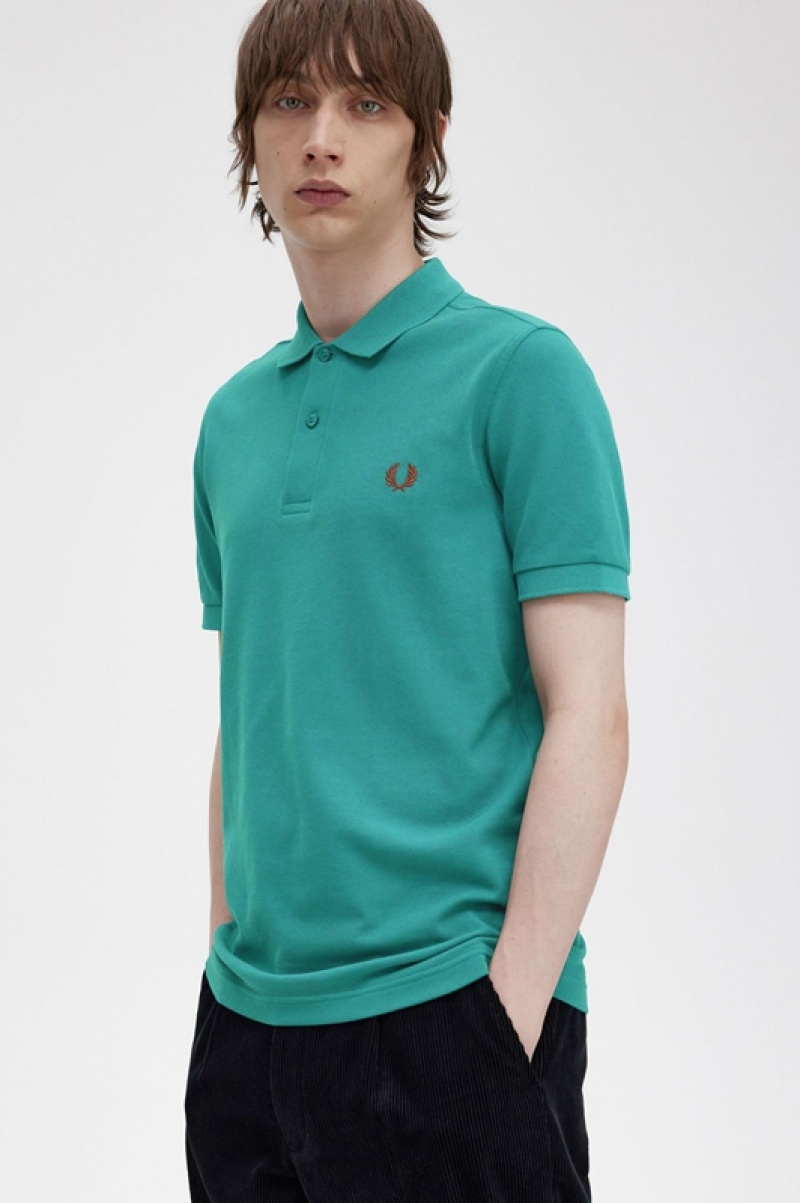 Fred Perry The Fred Perry Men's Shirts Turquoise | NHF-681027